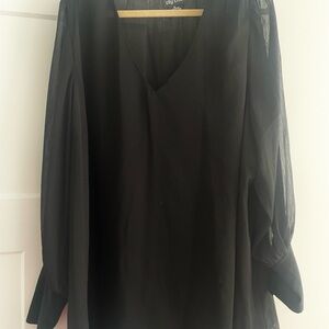 City Chic Black Textured Top